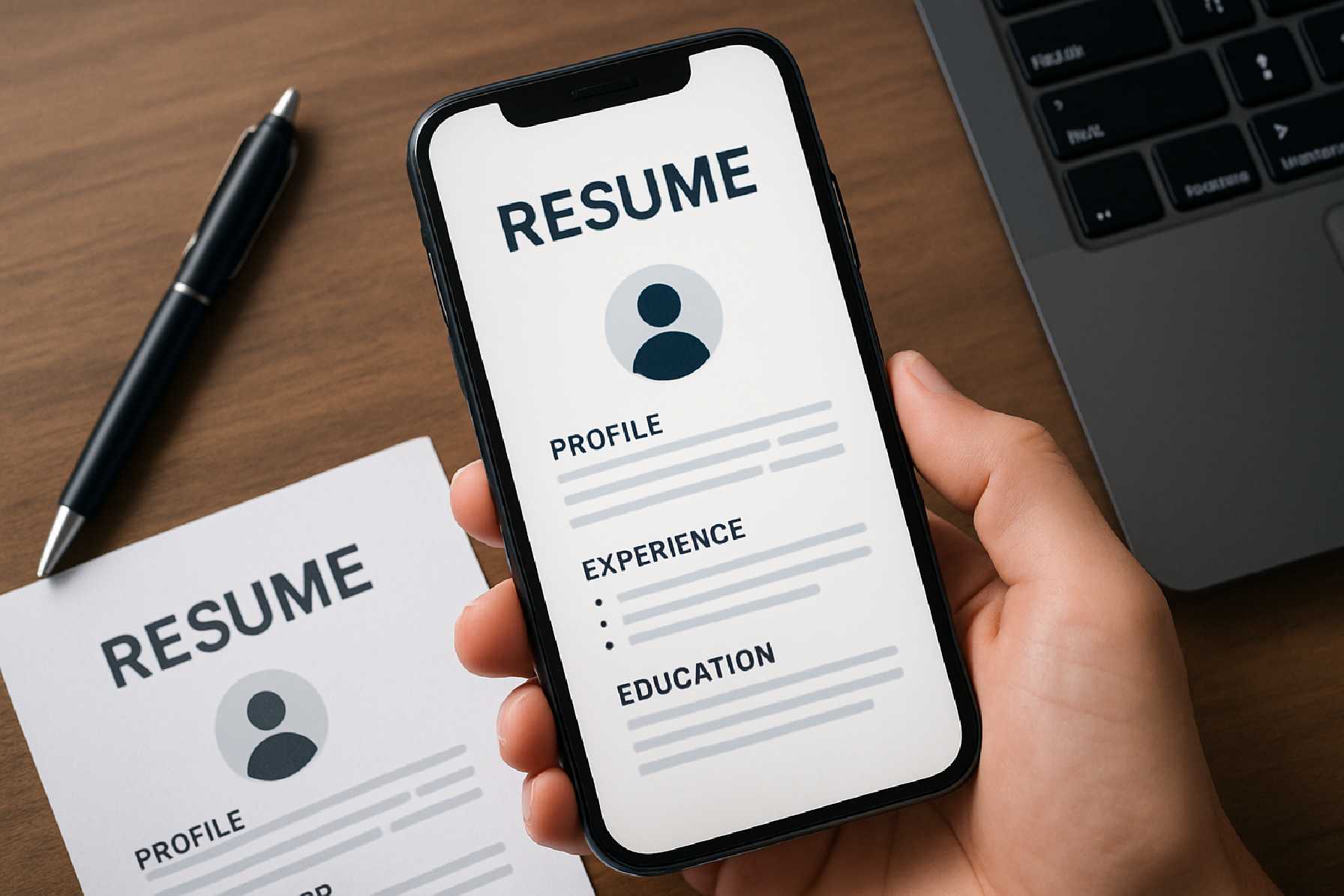 Mobile apps for writing and designing resumes
